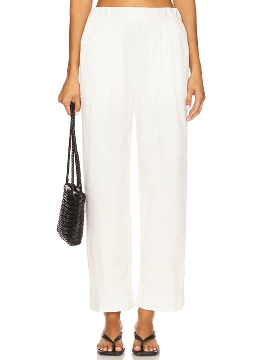 Bevza Pants - NEW Bevza Cuff Trousers in White Cotton Pant Medium M